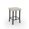 Amisco Ryan 31.25-in Bar Stool - Cream Faux Leather - Dark Brown Metal