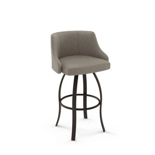 Amisco Crofton 26-in Swivel Counter Stool - Beige & Brown Woven Polyester - Dark Brown Metal 6 Amisco Crofton 26-in Swivel Counter Stool - Beige & Brown Woven Polyester - Dark Brown Metal -AMISCO Sales Shop 330762146 MainImage 001 l