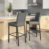 Amisco Perry Ann 30.25-in Bar Stool - Dark Grey Quilted Fabric - Black Metal 4 Amisco Perry Ann 30.25-in Bar Stool - Dark Grey Quilted Fabric - Black Metal -AMISCO Sales Shop 330762155 AlternateImage1 l