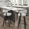 Amisco Parker 26.25-in Swivel Counter Stool - Grey White Polyester - Black Metal -AMISCO Sales Shop 330762167 AlternateImage1 l