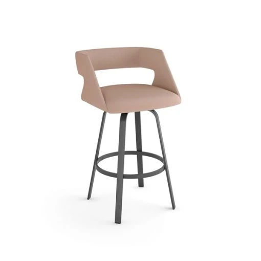 Amisco Harris 30.63-in Swivel Bar Stool - Soft Pink Fabric - Matt Dark Grey Metal 2 Amisco Harris 30.63-in Swivel Bar Stool - Soft Pink Fabric - Matt Dark Grey Metal -AMISCO Sales Shop 330762175 MainImage 001 l