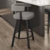 Amisco Parker 30.25-in Swivel Bar Stool - Taupe Grey Faux Leather - Black Metal 5 Amisco Parker 30.25-in Swivel Bar Stool - Taupe Grey Faux Leather - Black Metal -AMISCO Sales Shop 330762196 AlternateImage2 l